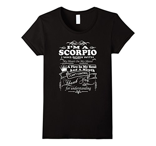 Women's I'm A Scorpio Funny Scorpio Zodiac T-Shirt Large Black
