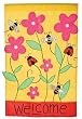 Toland Welcome Bees & Ladies Standard Flag 28 X 40