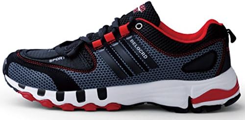 Delcord Mens Running Shoes Walking Footwear US Size 11 Red+Black