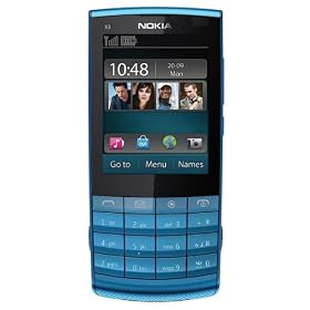Nokia X3-02 Touch Blue Mobile Phone on Vodafone PAYG