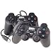 USB Double Shock Dual PC Game Pads 2-Pack (Black)
