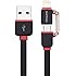 Swiftrans Apple Lightning USB Cable, [Apple MFi Certified] Lightning to USB Cable with Micro USB Connector Charge and Sync for iPhone, iPad and Android 3.3ft - Black
