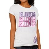 NHL Reebok New York Islanders Womens Foil Mixer T-Shirt - White (Small)