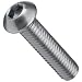 18-8 Stainless Steel Button Head Socket Cap Screw, Hex Socket Drive, #3-48, 1/4" Length (Pack of 100)