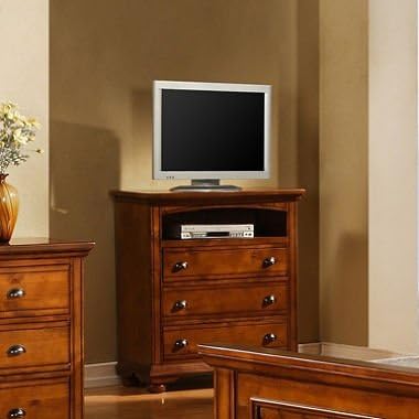Chestnut Media Chest with Three Spacious Drawers