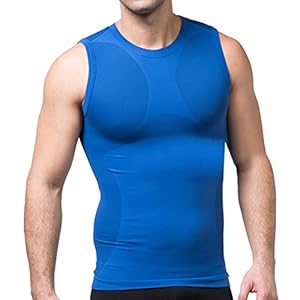 H:oter® Outdoor Mens Body Shaper Quick Dry Vest - Blue