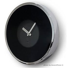 Black Glass Designer Wall Clock