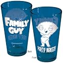 Family Guy Stewie Party Naked! Blue Pint Glass