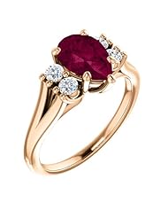 14K Rose Gold 9.00x6.00mm Pear Cut Rhodolite Garnet and Diamond Ring -- LIFETIME WARRANTY