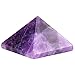 SUNYIK Natural Stone Pyramid, Healing Crystal Point Gemstone Energy Generator Reiki Metaphysical Decoration Figurine Amethyst Quartz, 1-1 1/8 inch