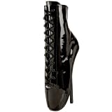 Amazon.com提供 Apparel & Shoes Online Shop Ranking 3664. Pleaser Women's Ballet-1020 Ankle Boot,Black Patent,13 M US