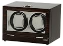 Double Watch Winder Ebony Wood w/LCD Dispaly