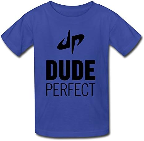 THBYU Kid's Dude Perfect DP Logo 100% Cotton T-shirts RoyalBlue XL