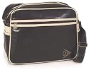 Dunlop Shoulder Flight Bag - Distressed Black / Stone PNG