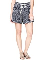 Spotted Waist Tie Shorts