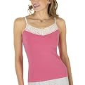 Gilligan & O'Malley&reg; Cotton Camisole with Lace - Coral