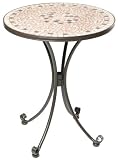 Alfresco Home 24-Inch Lipari Bistro Table and Base, Mosaic Design