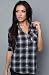 Apparel : RVCA The Delancy Plaid Buttondown Shirt in Black,Tops (L/S) for Women