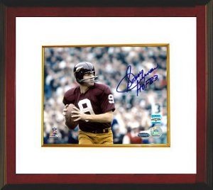 Sonny Jurgensen Autographed/Hand Signed Washington Redskins Color 8x10 Photo HOF 83 Custom Framed- J