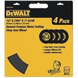 DEWALT DW8001B4 Heavy Duty 4 Pack 14-Inch X 7/64-Inch X 1-Inch General Purpose Chop Saw Wheel