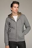 Juicy Couture Heather Grey Quilted Fleece Hoodie