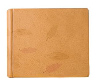 Foglia Italian Leather Photo Album, Wedding Album, Scrapbook, Impressed Leaves, Gift Boxed, 8x6"