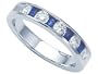0.75 (3/4) cttw Karina B(tm) Sapphire Band LIFETIME WARRANTY