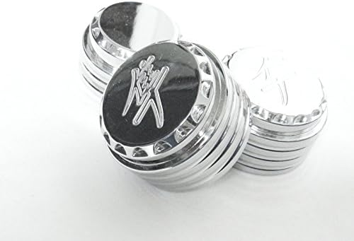 Street Billet - 2008 &amp; up Kanji Set of 3 pieces Suzuki 1300 Hayabusa Chrome Scale cut fork &amp; yoke caps