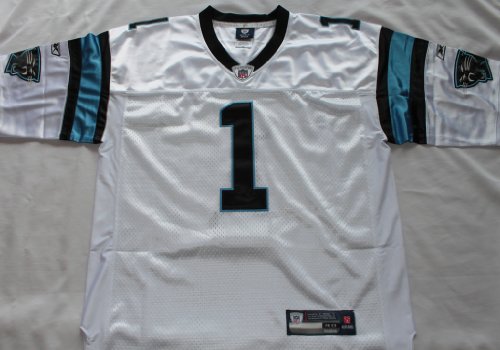 Cam Newton Carolina Panthers White Sewn Jersey - Size 48 (Medium)