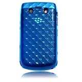 Blue 3D Diamond Flex-Gel Soft Case / Skin / Cover for BlackBerry Bold 9700  ....