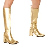 3 Inch Gogo Boots Women'S Size Shoe With Zipper (Gold;9)