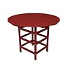 Polywood Outdoor Furniture South Beach 40 Inch Dining Table, Sunset Red-Recycled Plastic Materials