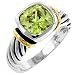 CZ Lemon Citrine Silver Ring