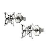 Sterling Silver Butterfly Stud Earrings