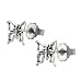Sterling Silver Butterfly Stud Earrings