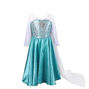 Pettigirl Little Girls' Dress Snowflakes Children Cosplay Costume 6 Y
