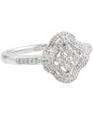 14k White Gold 1/3 cttw Diamond Ring, Size 7