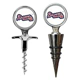 MLB Atlanta Braves Cork Screw and Wine Bottle Topper Set
