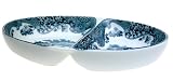 Spode Blue Italian Earthenware 11-1/2 x 8-1/2-Inch Divided Dish