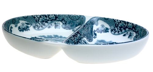 Spode Blue Italian 11.5 Inch Bake and Serve Oval Divided Dish