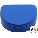 Dental Retainer Denture Mouthguard Case -Blue