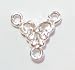 2 pcs .925 Sterling Silver 3-loop Necklace Chandelier Link Pendant / Earrings Connector / Findings / Bright