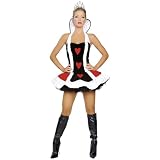 Sexy Queen of Hearts Women's Costume Halloween Outfit - Size S/M, Dress Size 2-6