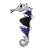 Purple And Black Seahorse Animal Pin Brooch