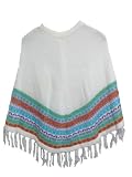 NEW ARRIVAL PERUVIAN ALPACA WOOL PONCHO CREWNECK IVORY DESIGN ONE SIZE WARM AND SOFT