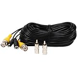 VideoSecu 50ft Pre-made All-in-One Video Power BNC RCA Cable for CCTV Security Cameras 1JD