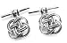 Sterling Silver Celtic Knotwork Chain and Bar Cufflinks