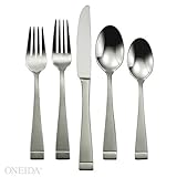 Oneida Mercer 53-Piece Stainless-Steel Flatware Set, Service for 8