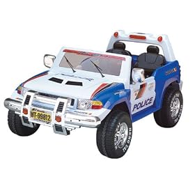 Battery Powered Ride on 2 Seater Police Jeep with Openable Doors