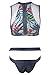 WenHong Women's Padded USA American Flag Fringe Tassel Swimsuits